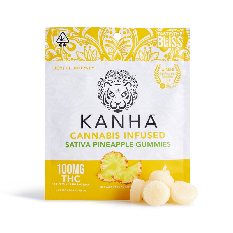 Pineapple Sativa 0 1g Gummy From Kanha On Bud Com